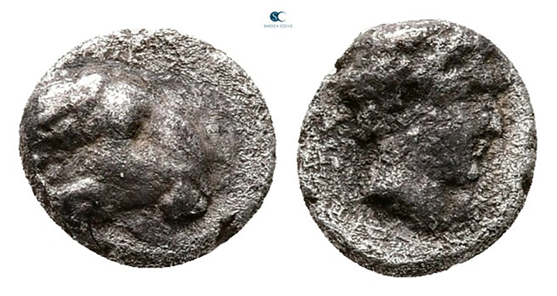 Caria. Kasolaba circa 450-400 BC. 
Hemiobol AR

7 mm, 0,42 g



Very Fine