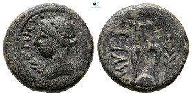 Aiolis. Myrina. Pseudo-autonomous issue AD 100-200. Bronze Æ