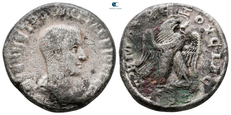 Seleucis and Pieria. Antioch. Herennius Etruscus, as Caesar AD 249-251. 
Billon...