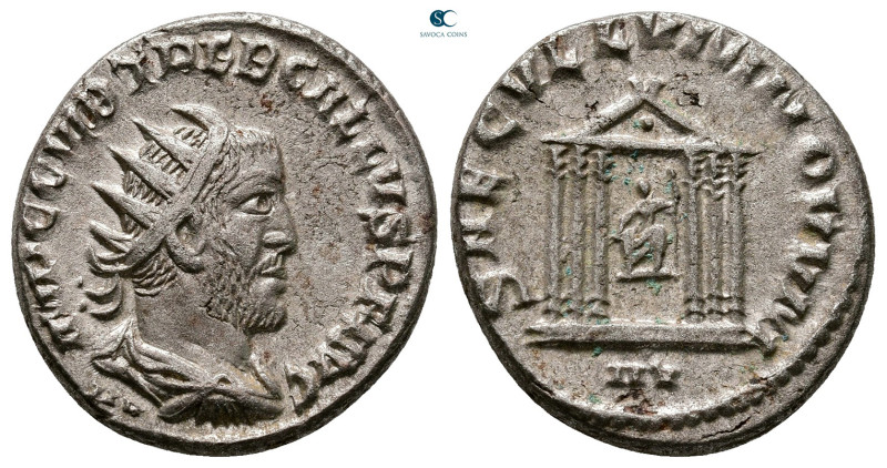 Trebonianus Gallus AD 251-253. Antioch
Antoninianus AR

21 mm, 4,41 g



...