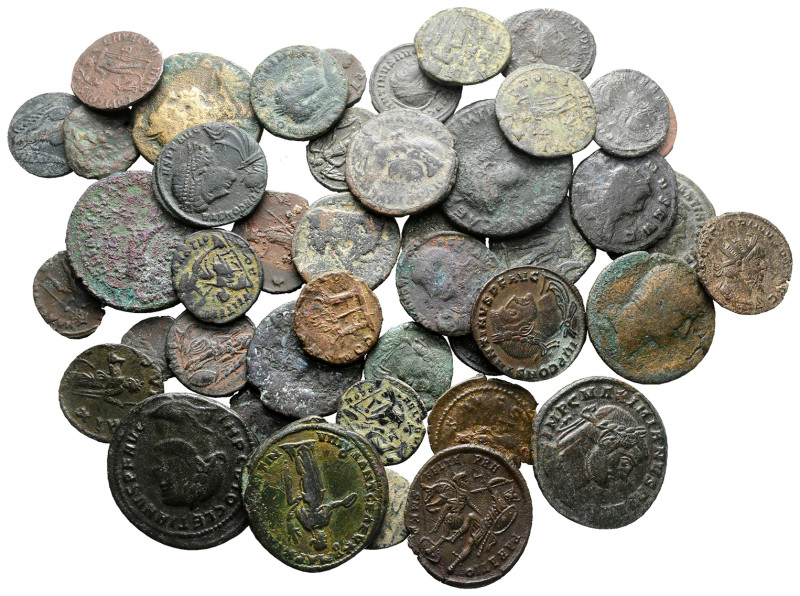 Lot of ca. 45 roman bronze coins / SOLD AS SEEN, NO RETURN! 

Very Fine