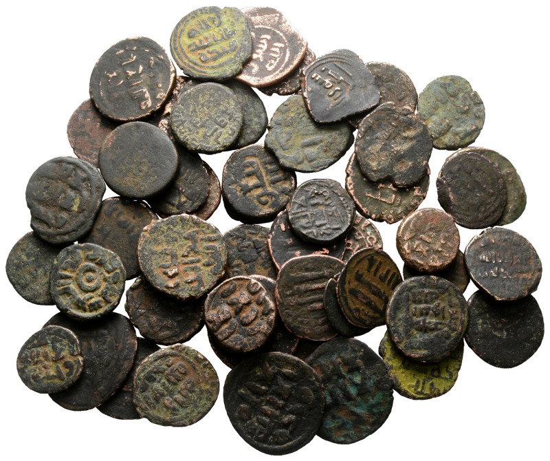 Lot of ca. 50 islamic bronze coins / SOLD AS SEEN, NO RETURN! 

Nearly Very Fi...