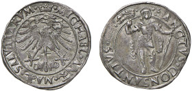 CARMAGNOLA - MICHELE ANTONIO DI SALUZZO (1504-1528) - Testone
Argento - 10,01 gr.
Dritto: Aquila coronata ad ali spiegate, volta a sinistra. - Roves...