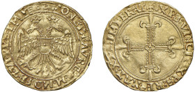 CASALE - GUGLIELMO II PALEOLOGO (1494-1518) - Scudo d'oro
Oro - 3,29 gr.
Dritto: Aquila a due teste coronate con stemma caricato in petto. - Rovesci...