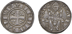 MILANO - PRIMA REPUBBLICA (1250-1310) - Ambrosino ridotto o grosso da 8 denari
Argento - 2,05 gr.
Dritto: Croce patente, nei quarti trifogli. - Rove...
