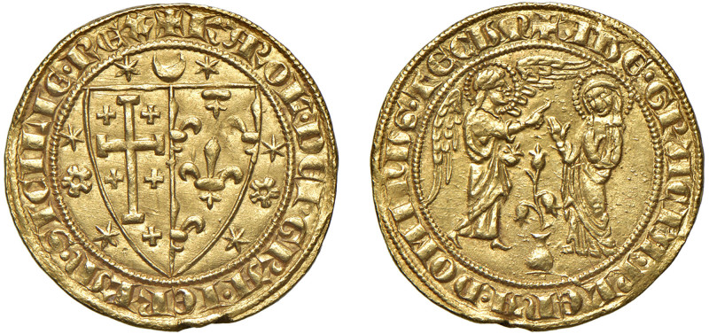 NAPOLI - CARLO I D'ANGIO' (1266-1285) - Saluto d'oro
Oro - 4,38 gr.
Dritto: St...