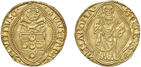 PAPALI - PIO II, Enea Silvio Piccolomini (1458-1464) - Ducato, Roma
Oro - 3,49 gr.
Dritto: Stemma semiovale in quadrilobo sormontato da triregno e c...