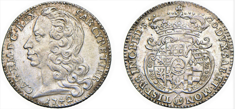 SAVOIA - CARLO EMANUELE III, primo periodo (1730-1755) - Lira 1742, Torino
Arge...