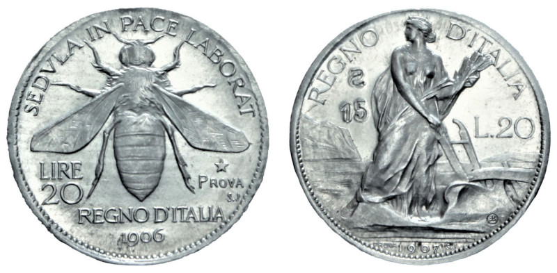 SAVOIA - VITTORIO EMANUELE III, Progetto Johnson (1900-1943) - Progetto 20 lire ...