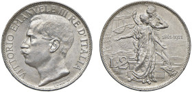 SAVOIA - VITTORIO EMANUELE III (1900-1943) - 2 lire 1911
Argento - 10,00 gr.
Dritto: testa nuda a destra, sotto il collo D. TRENTACOSTE // L. GIORGI...