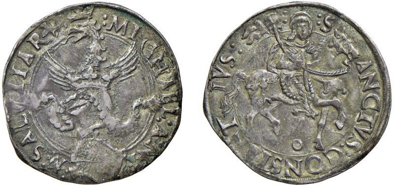 CARMAGNOLA - MICHELE ANTONIO DI SALUZZO (1504-1528) - Cornuto
Argento - 5,59 gr...