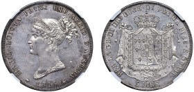 PARMA - MARIA LUIGIA (1815-1847) - 5 lire 1815
Argento - n.d.
Dritto: Busto diademato a sinistra. - Rovescio: Stemma coronato su padiglione.
Gigant...