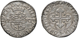 EMANUELE FILIBERTO (1553-1580) - Bianco da 4 soldi 1576, Torino
Mistura - 4,50 gr
Dritto: Stemma inquadrato, con Savoia al centro, con corona a tre ...