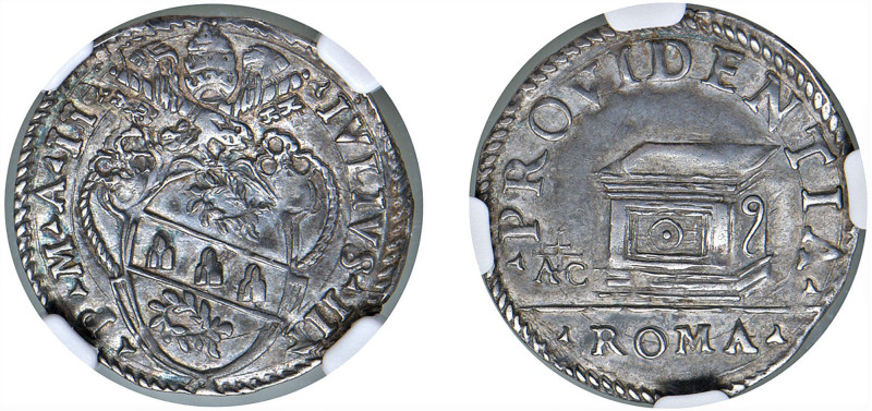 GIULIO III, Giovanni Maria Ciocchi del Monte (1550-1555) Grosso, an. II, Roma
A...