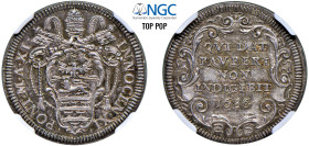 INNOCENZO XI, Benedetto Odescalchi (1676-1689) - Giulio riformato 1686, an. XI, Roma
Argento - 3,04 gr.
Dritto: stemma ovale in cornice a fogliami, ...