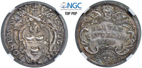 INNOCENZO XII, Antonio Pignatelli (1691-1700) - Giulio 1696, an. V, Roma
Argento - 3,08 gr.
Dritto: Stemma ovale sagomato, chiavi con impugnatura ob...