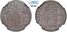 BENEDETTO XIV, Prospero Lambertini (1740-1758) - 1/2 Baiocco 1750, an. X, Roma
Rame - 4,88 gr.
Dritto: Stemma ovale sagomato, cimasa con conchiglia,...