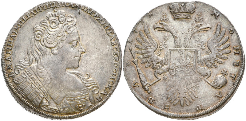 RUSSLAND GROSSFUERSTENTUM / KAISERREICH
Anna, 1730 - 1740. Rubel 1731, St. Pete...