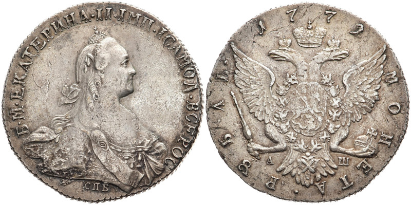 RUSSLAND GROSSFUERSTENTUM / KAISERREICH
Katharina II., 1762 - 1796. Rubel 1772,...