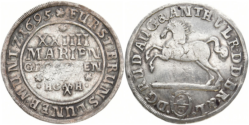 BRAUNSCHWEIG - WOLFENBÜTTEL
Rudolf August und Anton Ulrich, 1685 - 1704. 2/3 Ta...