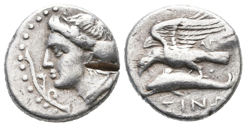 Paphlagonia, Sinope (ca 410-350 BC) AR Drachm (Silver Fa magistrate
Obv: Head o...