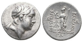 Kings of Cappadocia, Ariarathes V Eusebes Philopator (ca 163-130 BC) AR Drachm (Silver. Dated RY 33 (130 BC).
Obv: Diademed head right
Rev: ΒΑΣΙΛΕΩΣ...