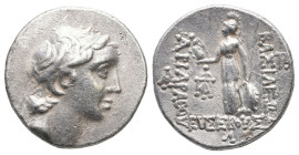 Kings of Cappadocia, Ariarathes V Eusebes Philopator (ca 163-130 BC) AR Drachm (Silver. Dated RY 33 (130 BC).
Obv: Diademed head right
Rev: ΒΑΣΙΛΕΩΣ...