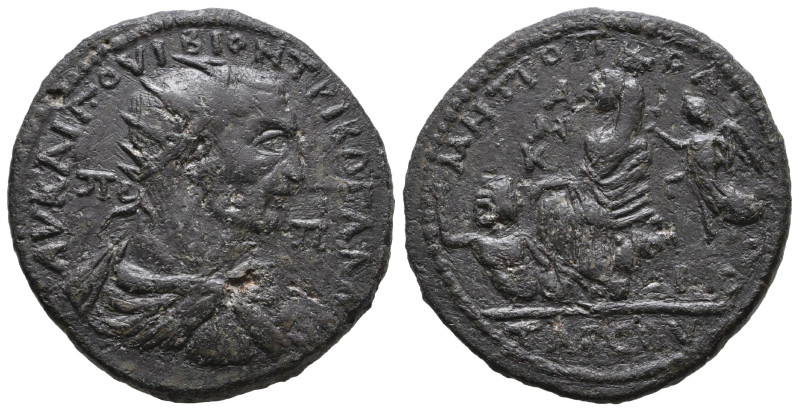 Trebonianus Gallus Æ32 of Tarsus, Cilicia. AD 251-253. Radiate, draped and cuira...