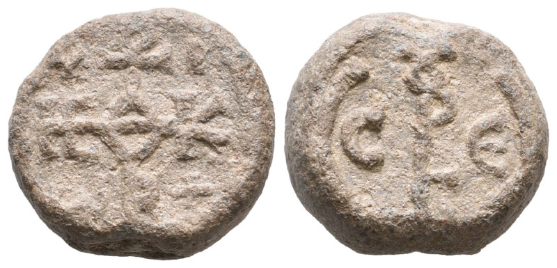 BYZANTINE LEAD SEAL.(Circa 7th-11th Century).Pb.

Weight: 12,9 gr
Diameter: 1...