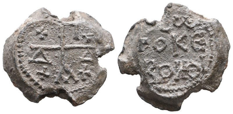 BYZANTINE LEAD SEAL.(Circa 7th-11th Century).Pb.

Weight: 11,3 gr
Diameter: 2...