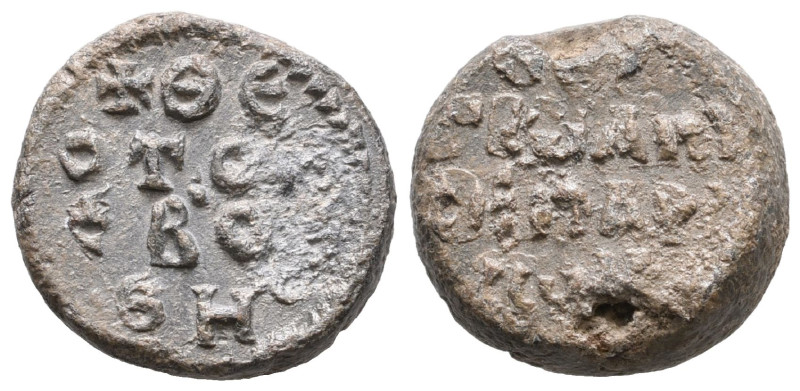 BYZANTINE LEAD SEAL.(Circa 7th-11th Century).Pb.

Weight: 12,6 gr
Diameter: 1...