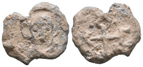 BYZANTINE LEAD SEAL.(Circa 7th-11th Century).Pb.

Weight: 6,5 gr
Diameter: 20,9 mm