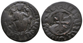 ARMENIA, Cilician Armenia. Royal. Hetoum I, 1226-1270. Tank (Bronze, Sis. 'Hetoum King of the Armenians' (in Armenian) Hetoum I seated facing, holding...