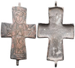 BYZANTINE EMPIRE.BRONZE CROSS .(8th-10th century).Ae.

Weight: 31,2 gr 
Diameter: 84,1 mm