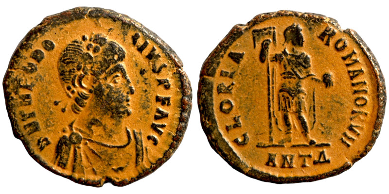 Theodosius I AD 379-395. follis. Artifically patinated

22mm 5,57g