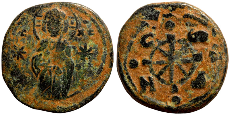 Byzantine coin Byzanz. Artifically patinated

25mm 6,21g