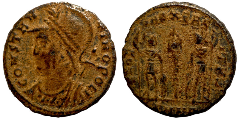 Constantine I (306-337) Flavius Valerius Constantinus . Artifically patinated
...