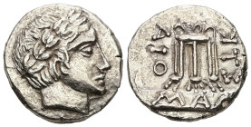 Eastern europe. Imitations of Damastion. Fourrèe Tetradrachm, 12.27 g 26.92 mm. Circa 4th-3rd centuries BC.
Obv: Laureate head of Apollo right.
Rev:...