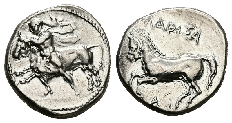 Thessaly, Larissa. AR Drachm, 6.21 g 19.88 mm. Circa 450/40-420 BC. 
Obv: The he...