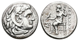Kings of Macedon, Alexander III ‘the Great’, AR Drachm, 4.10 g 16.35 mm. 336-323 BC. Magnesia ad Maeandrum.
Obv: Head of Herakles to right, wearing li...