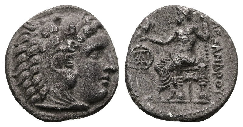 Kings of Macedon. Demetrios I Poliorketes,AR Drachm, 3.49 g 17.46 mm. 306-283 BC...