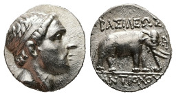 Seleukid Kingdom, Antiochos III 'the Great'. AR Drachm, 4.10 g 16.69 mm. 222-187 BC. Uncertain mint, possibly Apameia on the Orontes.
Obv: Diademed he...