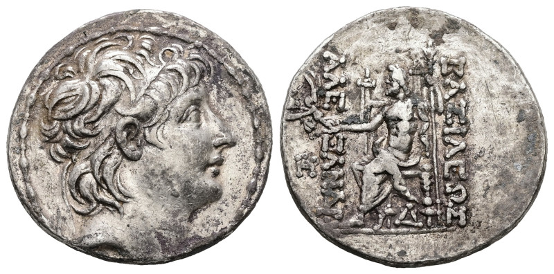 Seleukid Kingdom, Alexander II Zabinas. AR Tetradrachm, 16.68 g 30.93 mm. 128-12...