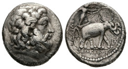 Seleukid Kingdom, Seleukos I Nikator. AR Tetradrachm, 16.78 g 25.26 mm. 312-281 BC. Susa.
Obv: Laureate head of Zeus right.
Rev: ΒΑΣΙΛΕΩΣ / ΣΕΛΕΥΚΟΥ. ...