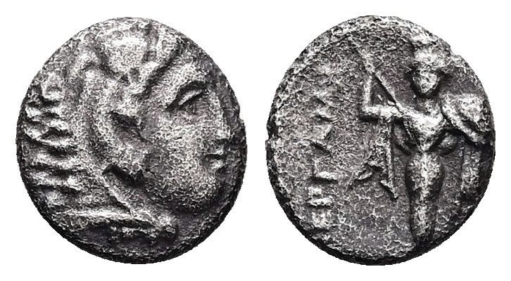 Mysia, Pergamon. AR Diobol, 1.22 g 11.23 mm. Circa 310-282 BC.
Obv: Head of Hera...