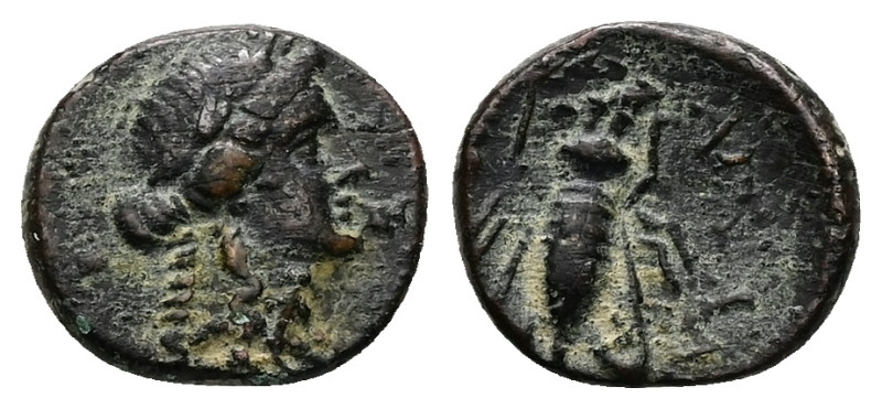 Lydia, Tripolis as Apollonia. Ae, 1.77 g 13.67 mm. 2nd-1st centuries BC.
Obv: La...