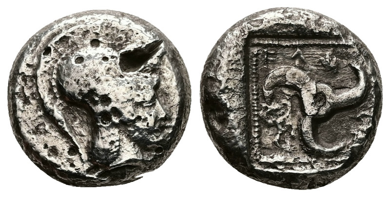 Dynasts of Lycia, Wekhssere. AR Stater, 7.72 g 17.67 mm. Circa 440 BC.
Obv: Head...