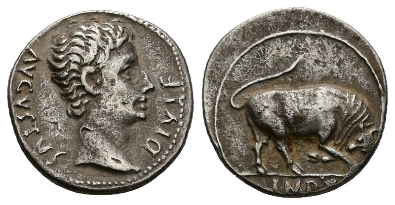 Augustus, 27 BC-AD 14. AR, Denarius. 3.59 g. 18.58 mm. Lugdunum.
Obv: AVGVSTVS ...