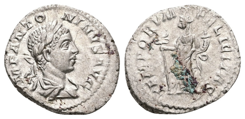 Elagabalus, AD 218-222. AR, Denarius. 3.31 g. 20.01 mm. Rome.
Obv: IMP ANTONINVS...