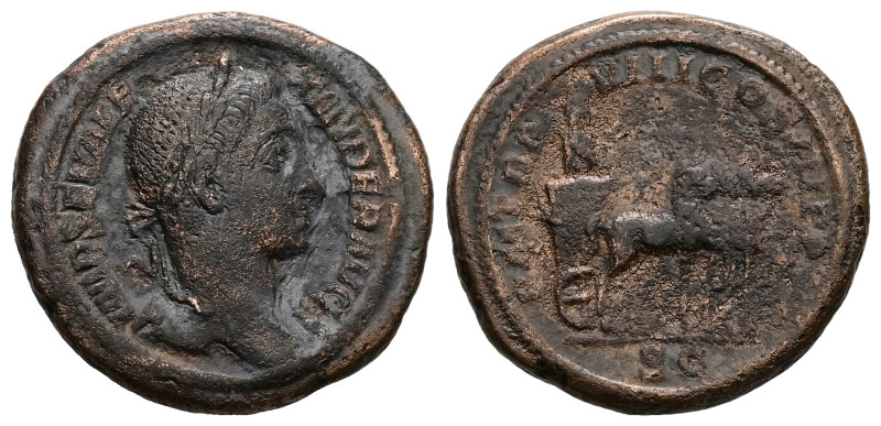 Severus Alexander, AD 222-235. AE, Sestertius. 12.56 g. 28.16 mm. Rome.
Obv: IM...